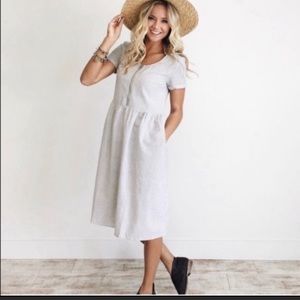 Roolee zipper front midi dress